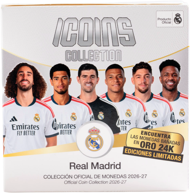 Caja de 5 sobres iCoins Real Madrid