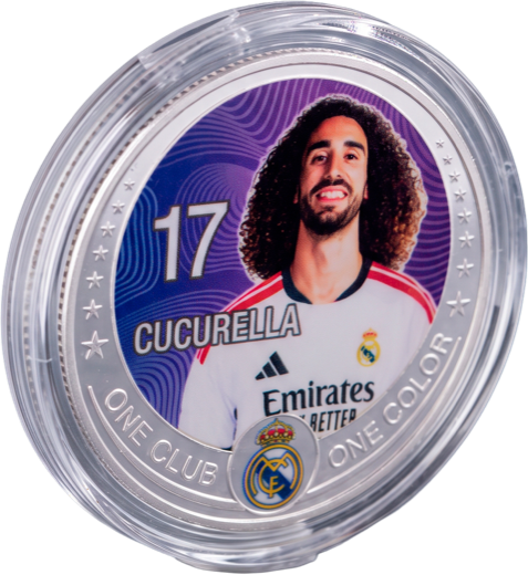 Moneda Core color plata de Cucurella