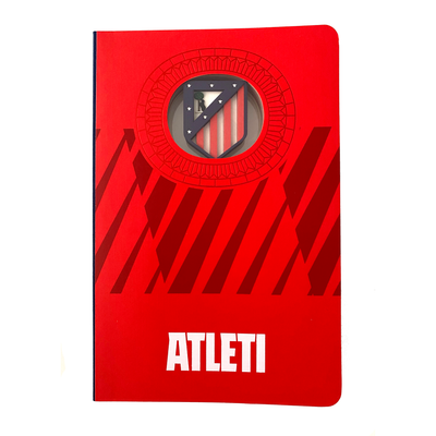 Cuaderno Oficial 3D Atlético de Madrid  A6 Rojo