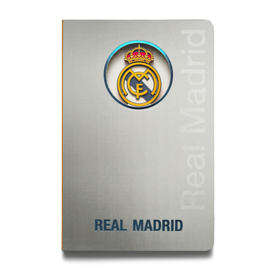 Cuaderno Oficial 3D Real Madrid A5 Gris