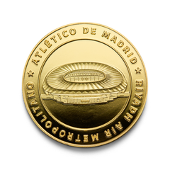 Moneda Oficial Atlético de Madrid Coleccionable Estadio Oro