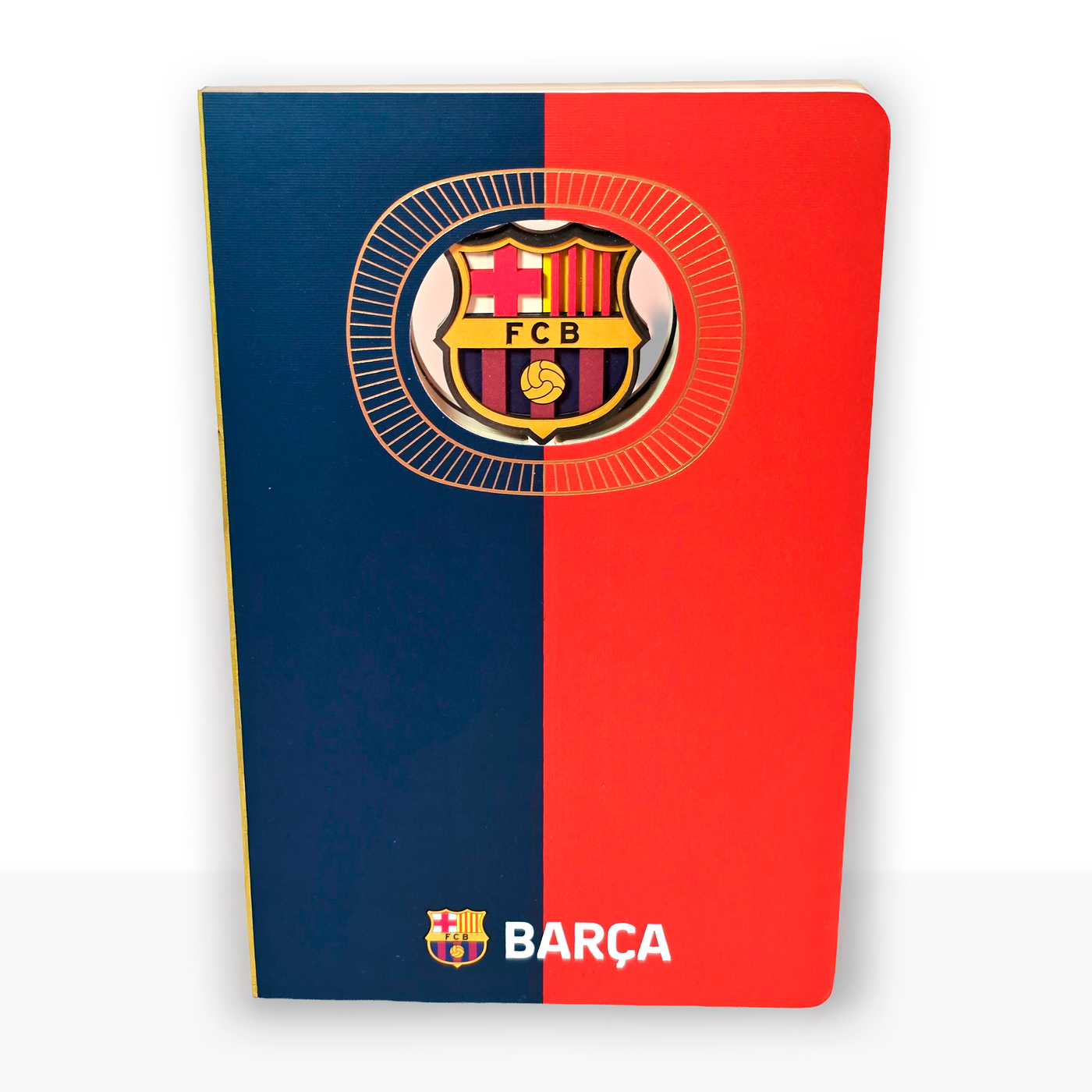 Cuaderno Oficial 3D FC Barcelona A6 AzulGrana Escudo