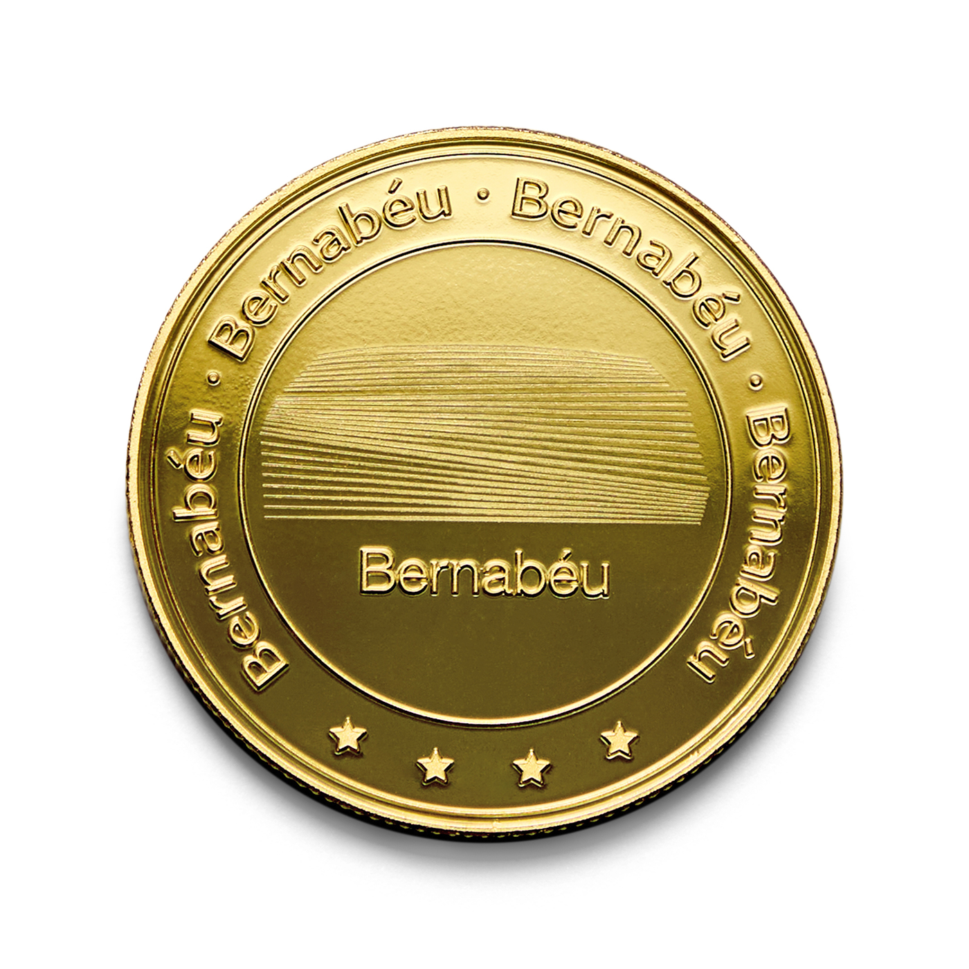 Moneda Oficial Real Madrid Coleccionable  Bernabéu Oro