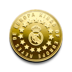 Moneda Oficial Real Madrid Coleccionable Europa Kings Oro