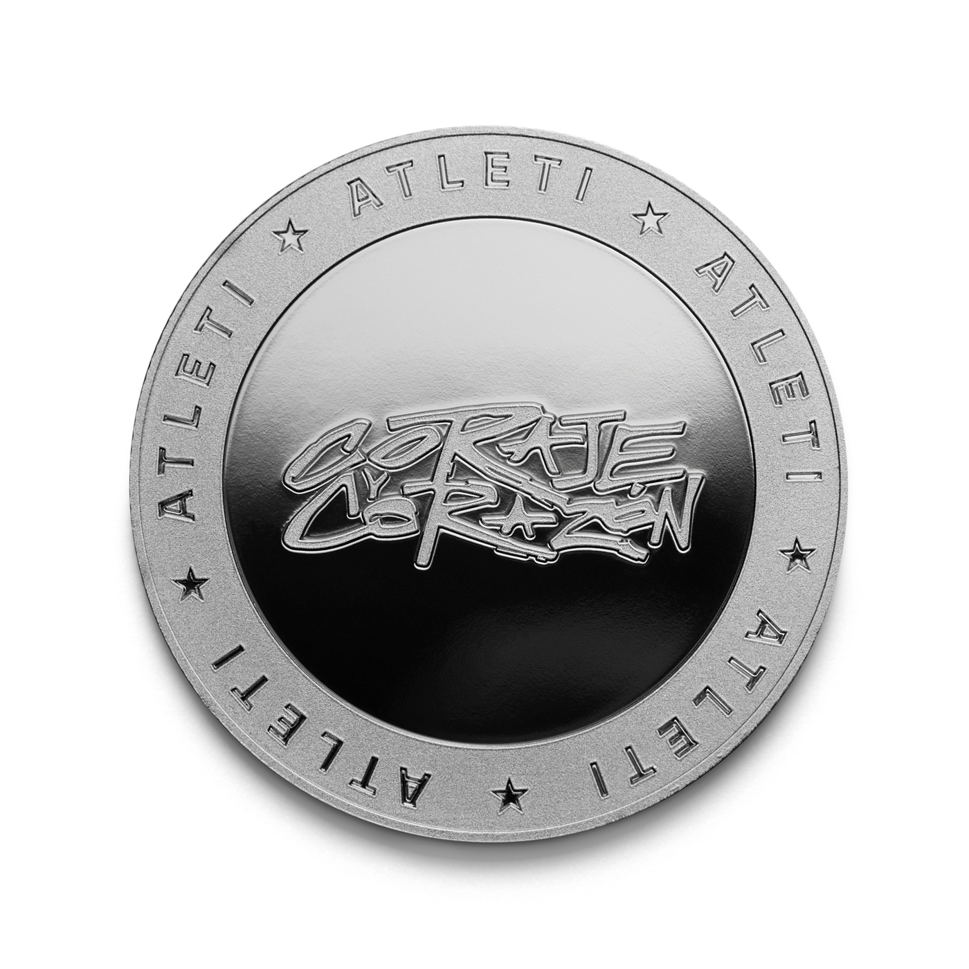 Moneda Oficial Atlético de Madrid Coleccionable Coraje Corazón Níquel Ant.