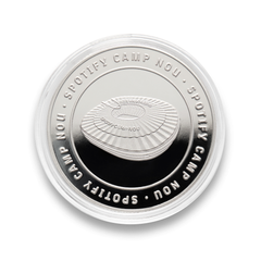 Moneda Oficial FC Barcelona Coleccionable Estadio Plata