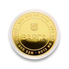 Moneda Oficial FC Barcelona Coleccionable Barça Oro