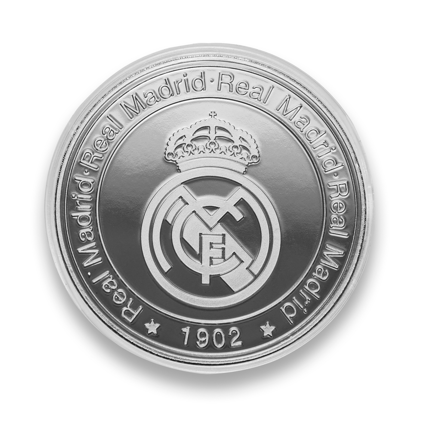Moneda Oficial Real Madrid Coleccionable Bernabéu Plata
