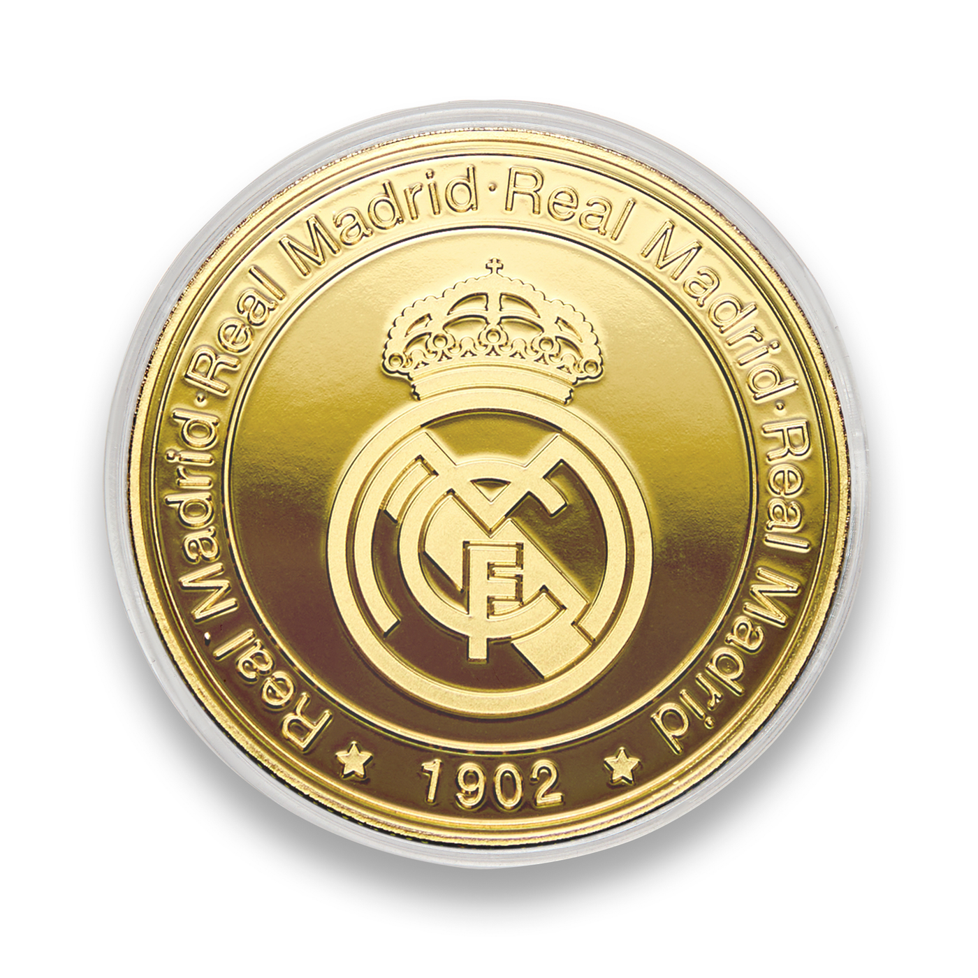 Moneda Oficial Real Madrid Coleccionable One Club One Color Oro