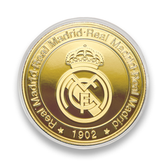 Moneda Oficial Real Madrid Coleccionable One Club One Color Oro