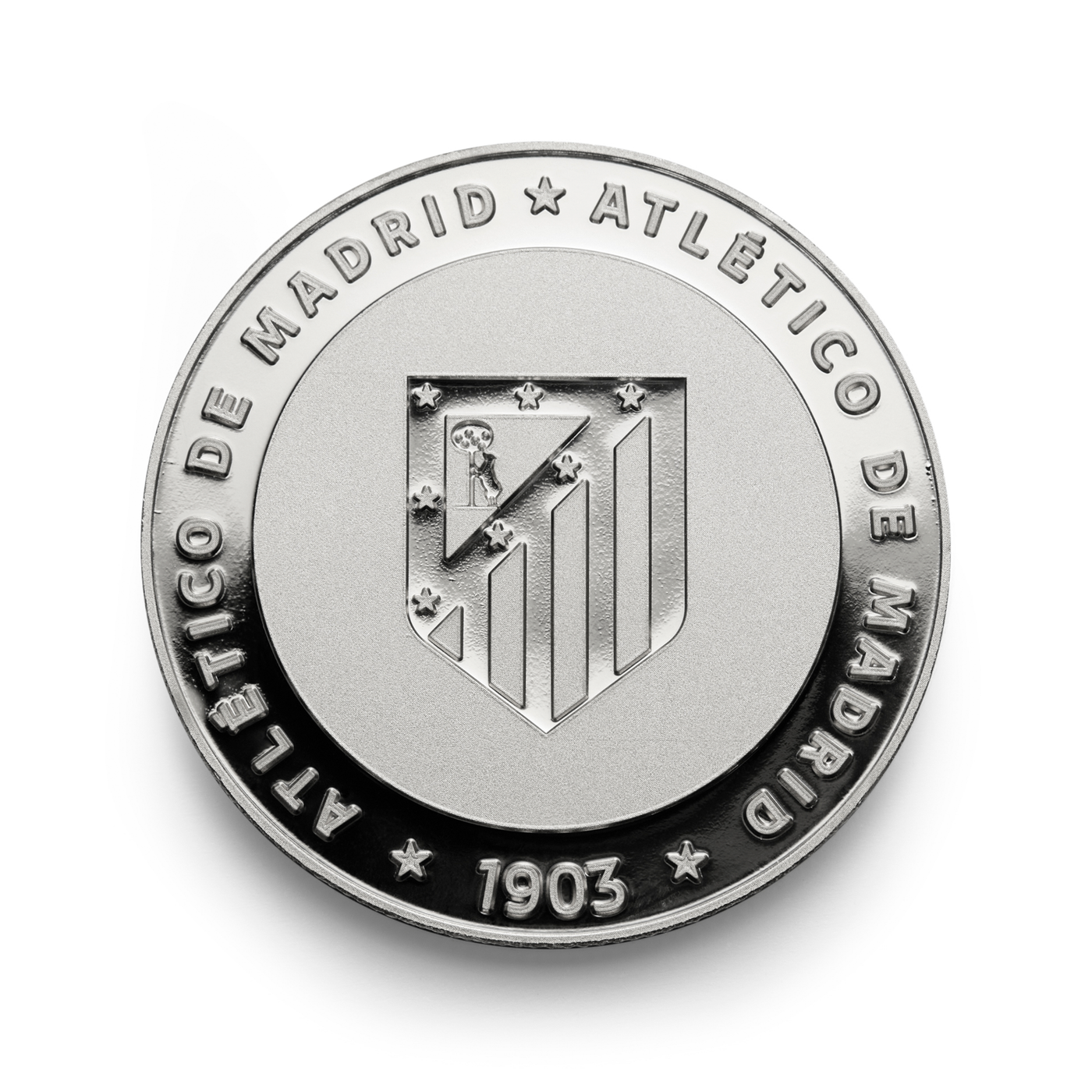 Moneda Oficial Atlético de Madrid Coleccionable Coraje Corazón Níquel Ant.