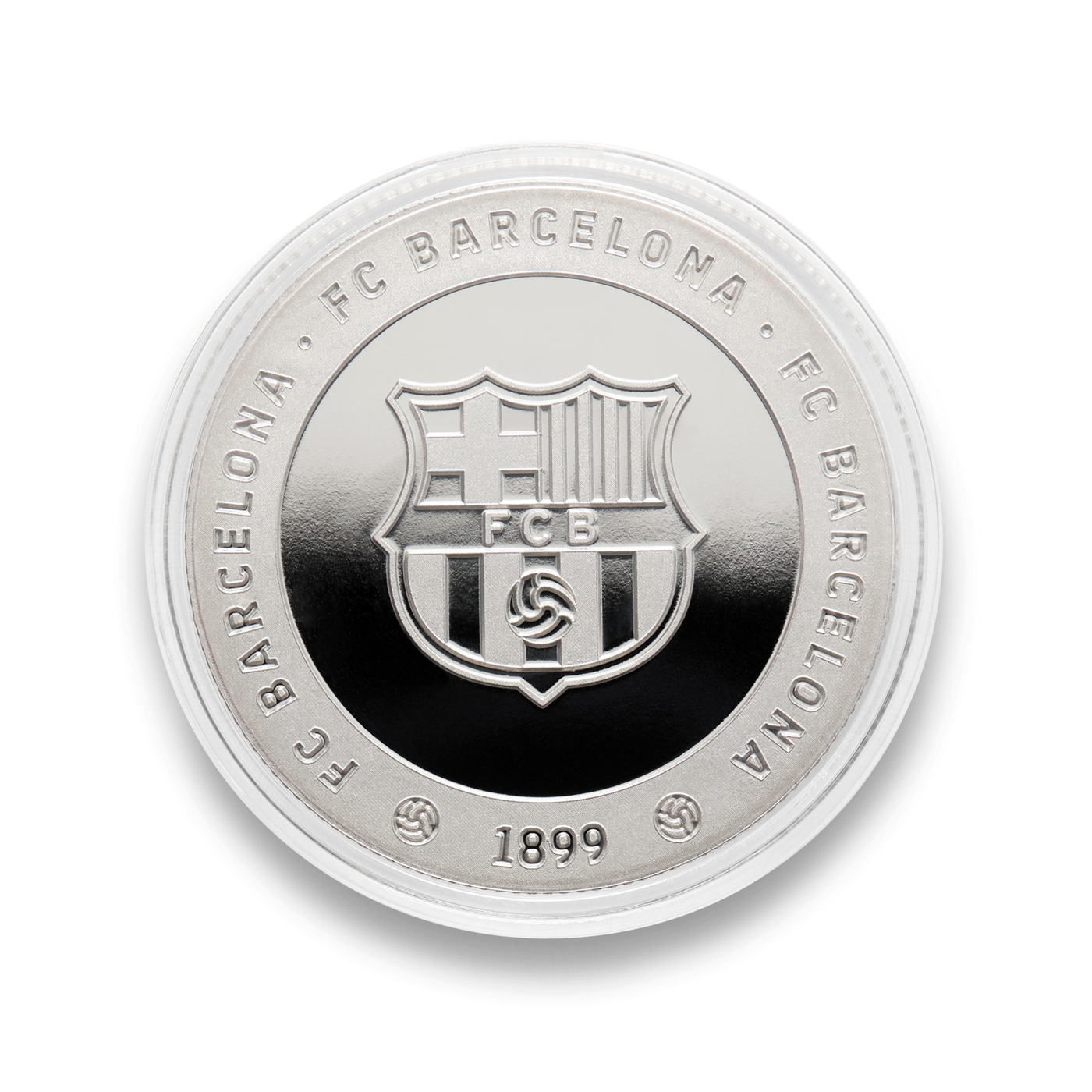 Moneda Oficial FC Barcelona Coleccionable Estadio Plata