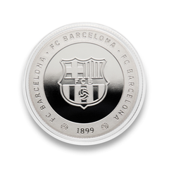 Moneda Oficial FC Barcelona Coleccionable Estadio Plata