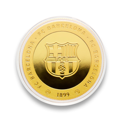 Moneda Oficial FC Barcelona Coleccionable Barça Oro
