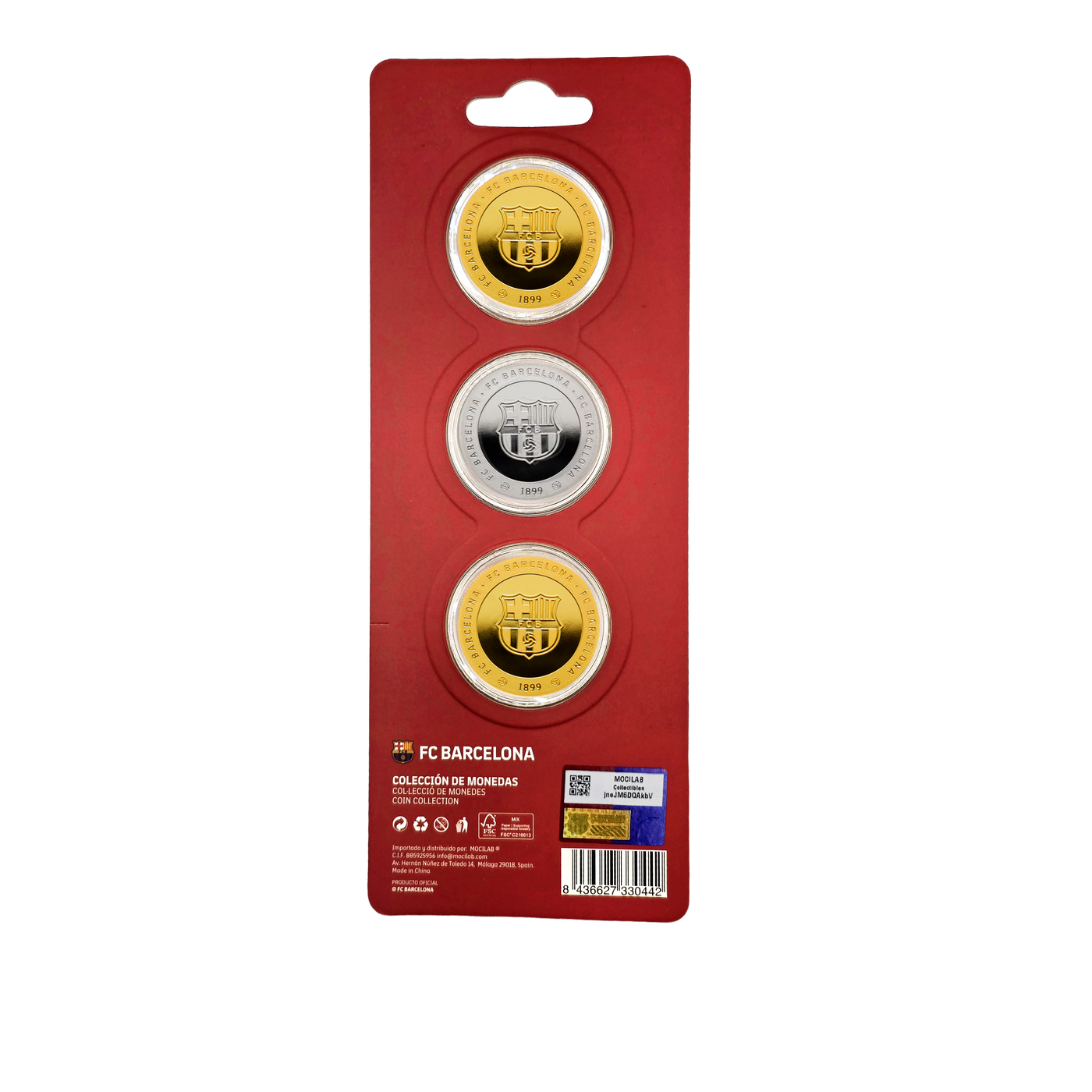 Monedas Oficiales FC Barcelona Coleccionables Pack 3 uds.