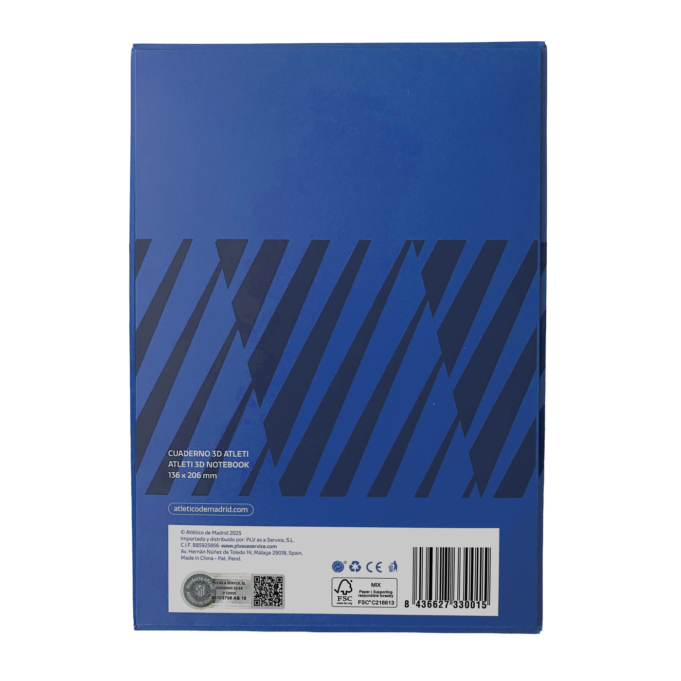 Cuaderno Oficial 3D Atlético de Madrid  A5 Azul