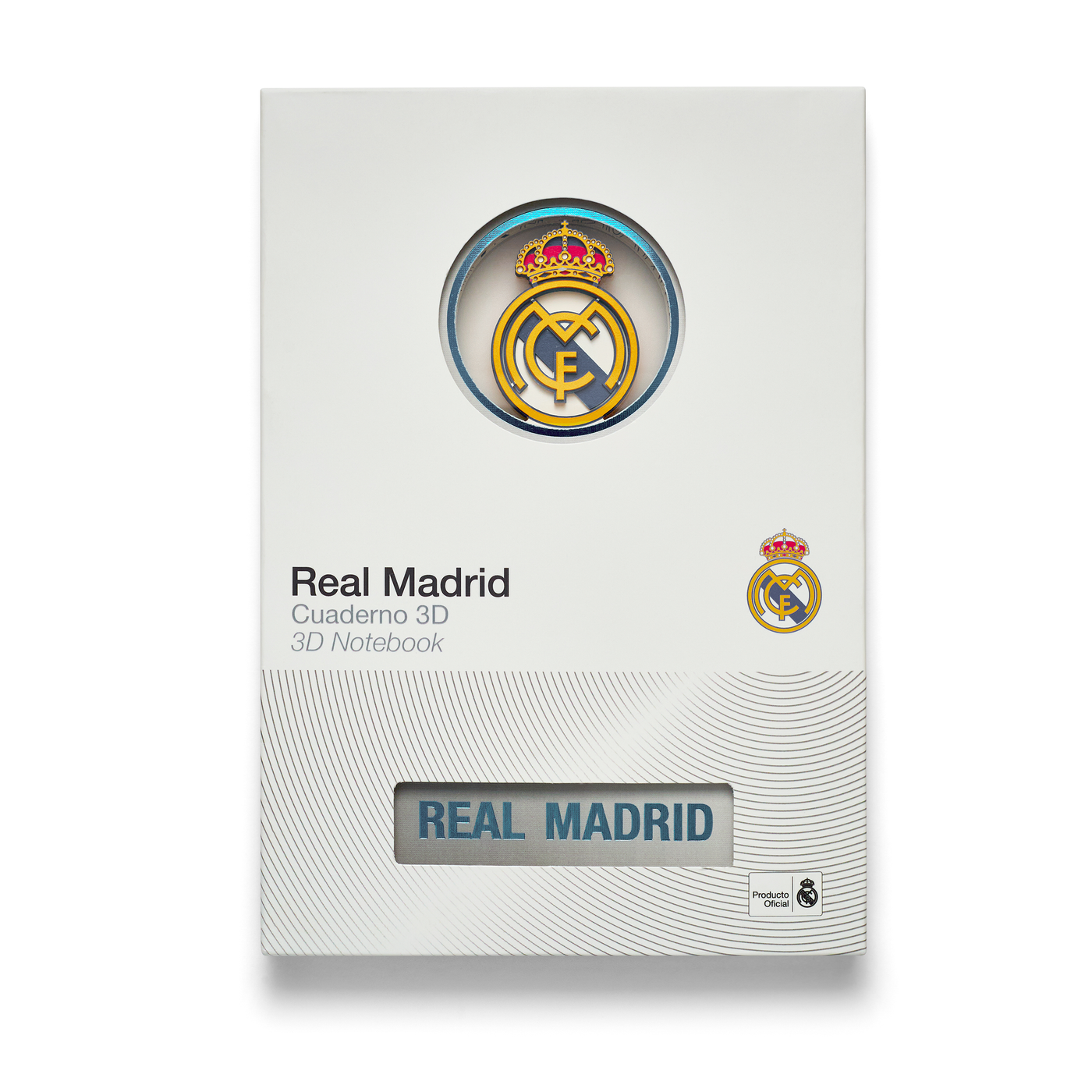 Cuaderno Oficial 3D Real Madrid A6 Gris