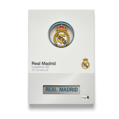 Cuaderno Oficial 3D Real Madrid A6 Gris