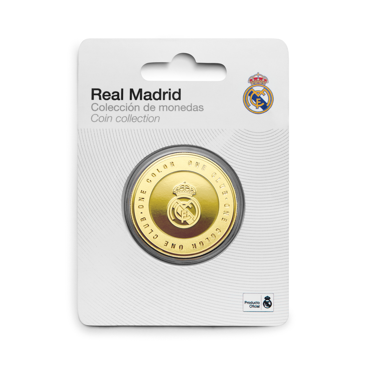 Moneda Oficial Real Madrid Coleccionable One Club One Color Oro