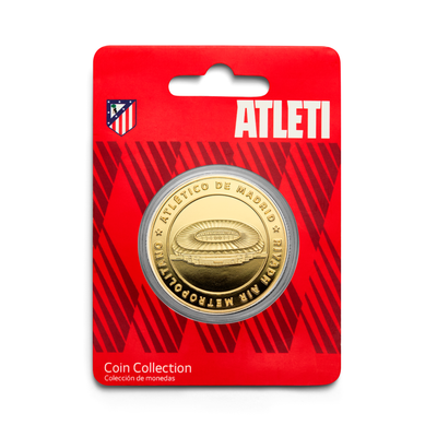 Moneda Oficial Atlético de Madrid Coleccionable Estadio Oro