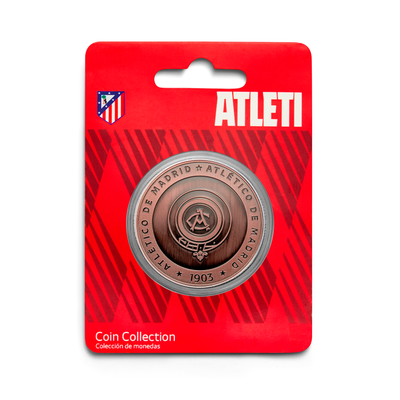 Moneda Oficial Atlético de Madrid Coleccionable  Escudo Ant. Bronce