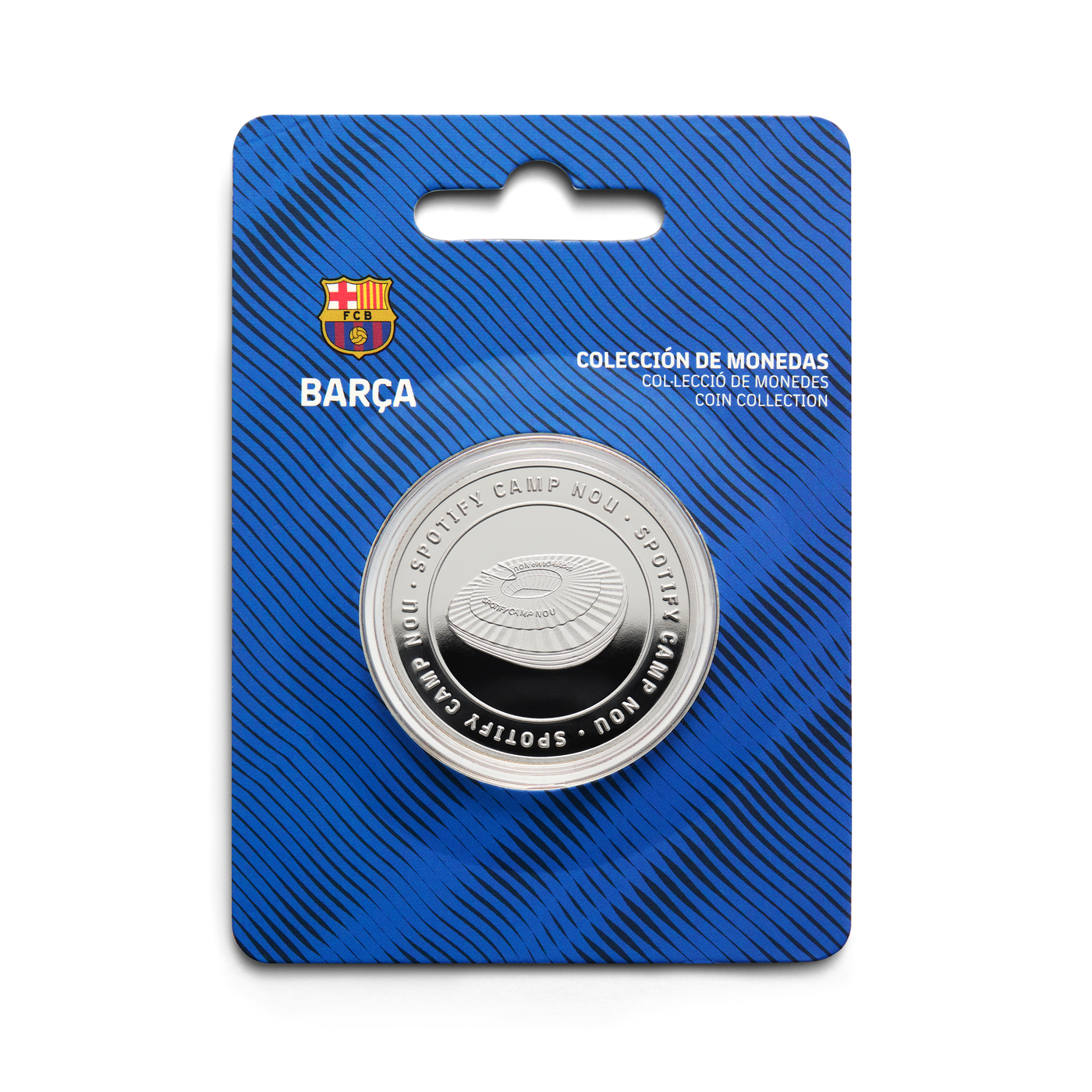 Moneda Oficial FC Barcelona Coleccionable Estadio Plata