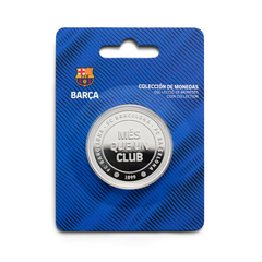 Moneda Oficial FC Barcelona Coleccionable Més que un Club Plata