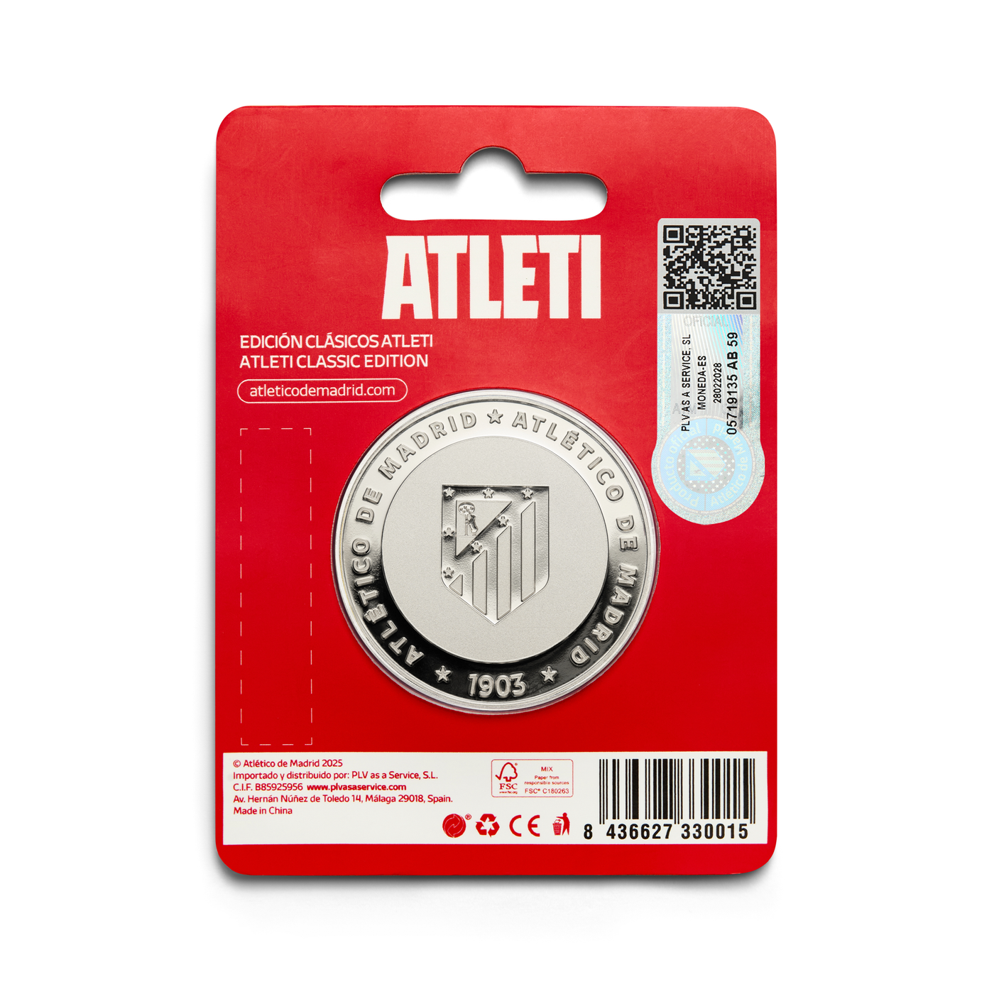 Moneda Oficial Atlético de Madrid Atleti Plata
