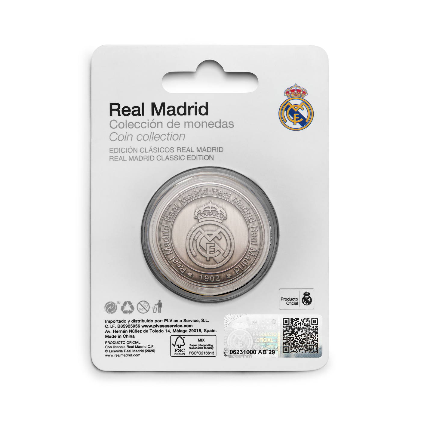 Moneda Oficial Real Madrid Coleccionable El Mejor Equipo del Mundo Níquel Ant.