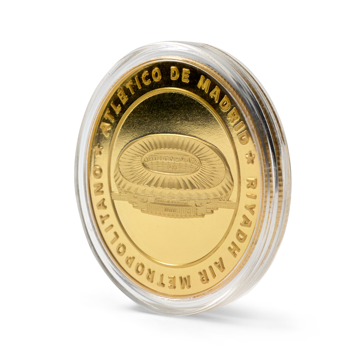 Moneda Oficial Atlético de Madrid Coleccionable Estadio Oro