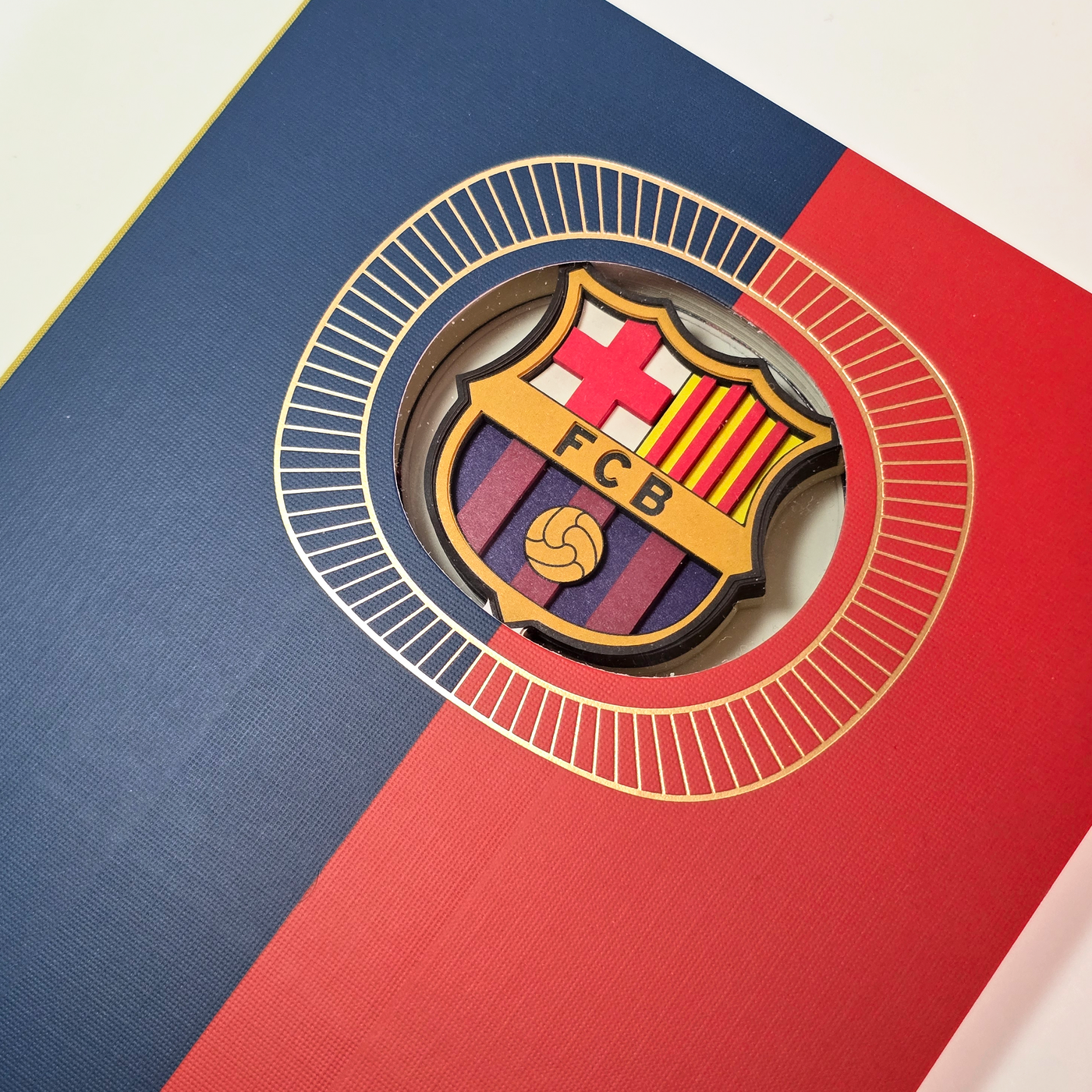 Cuaderno Oficial 3D FC Barcelona A5 AzulGrana Escudo