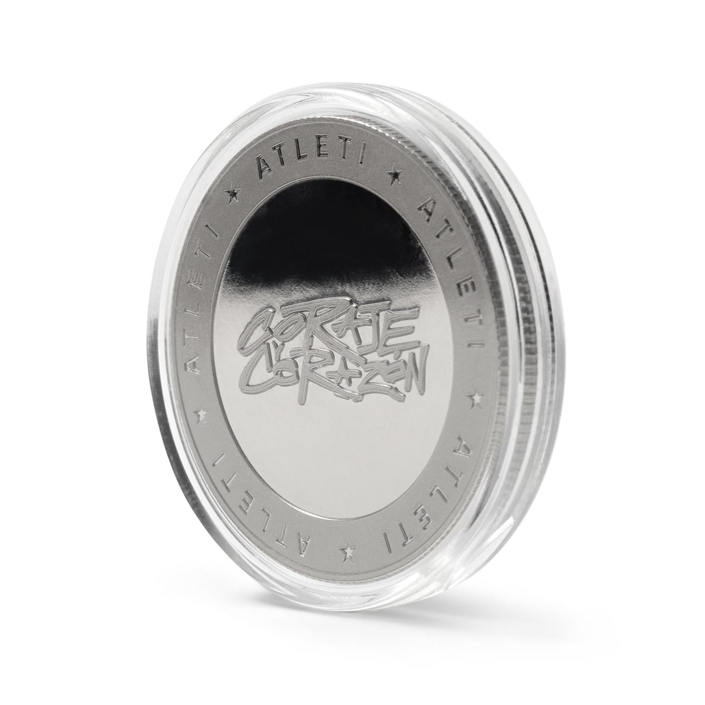 Moneda Oficial Atlético de Madrid Coleccionable Coraje Corazón Níquel Ant.