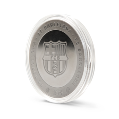 Moneda Oficial FC Barcelona Coleccionable Estadio Plata