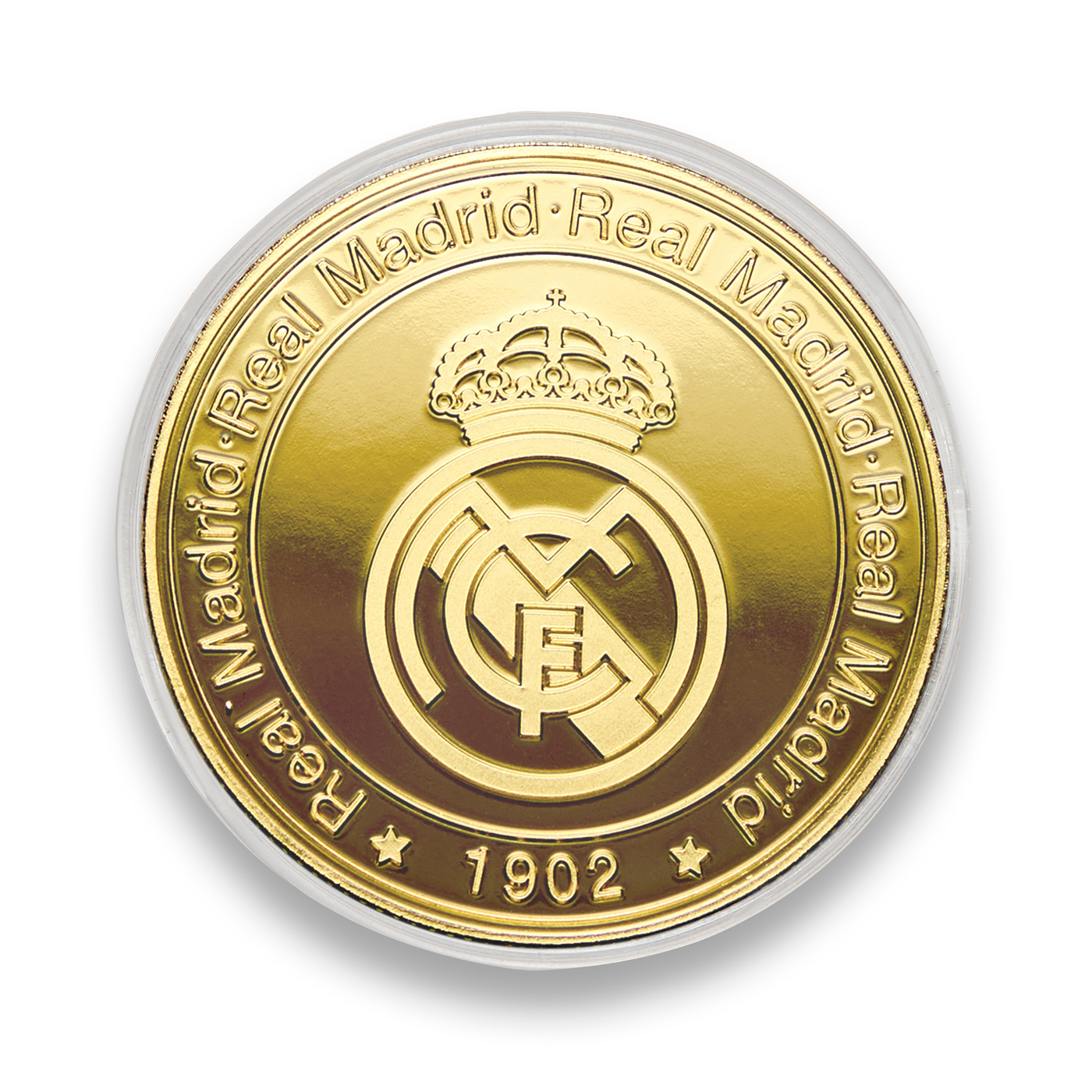 Moneda Oficial Real Madrid Coleccionable  Bernabéu Oro
