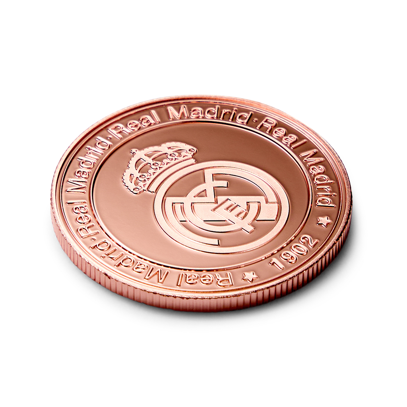 Moneda Oficial Real Madrid Coleccionable 1902 Bronce