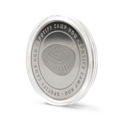 Moneda Oficial FC Barcelona Coleccionable Estadio Plata