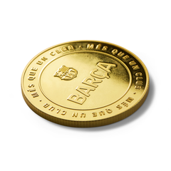 Moneda Oficial FC Barcelona Coleccionable Barça Oro