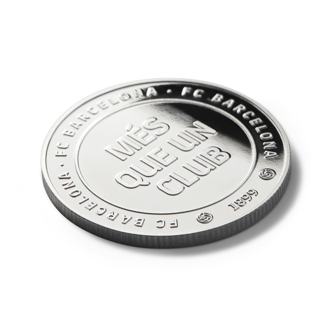 Moneda Oficial FC Barcelona Coleccionable Més que un Club Plata