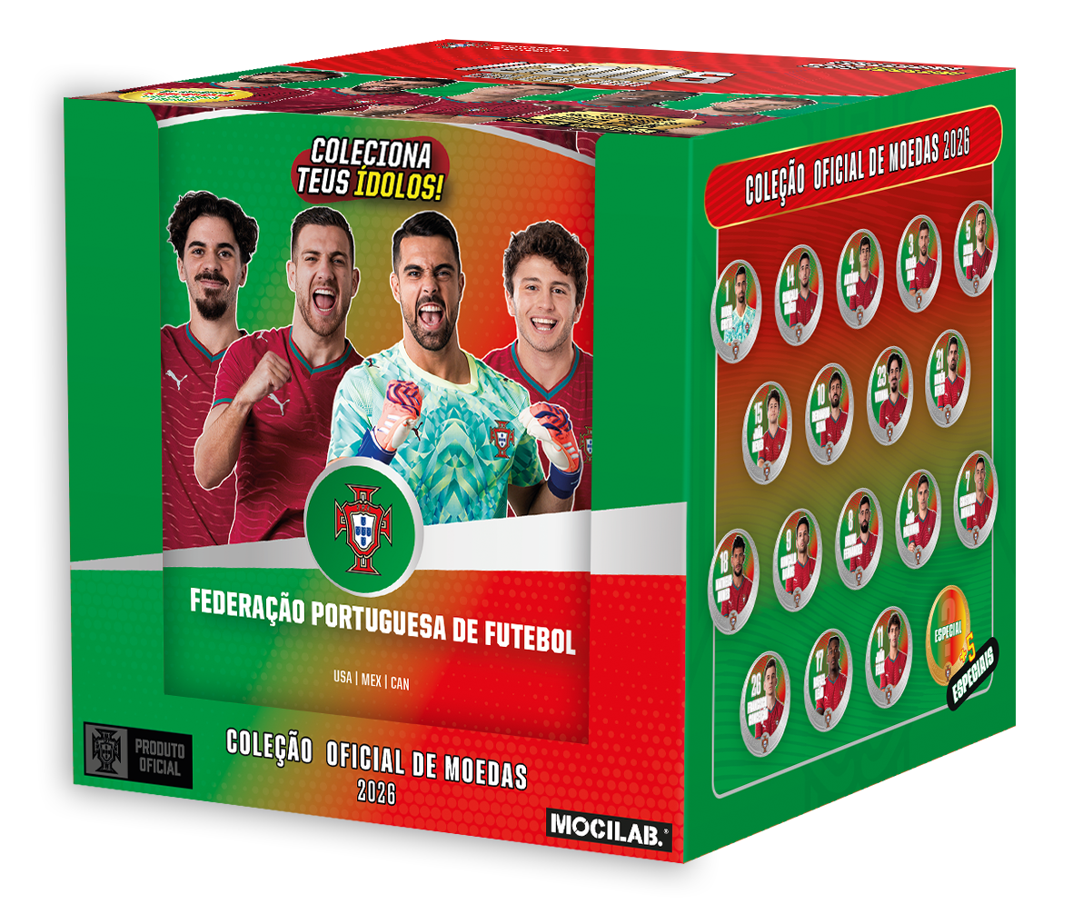 Coleção oficial Icoins - Caixa de 11 moedas - Seleção Portuguesa