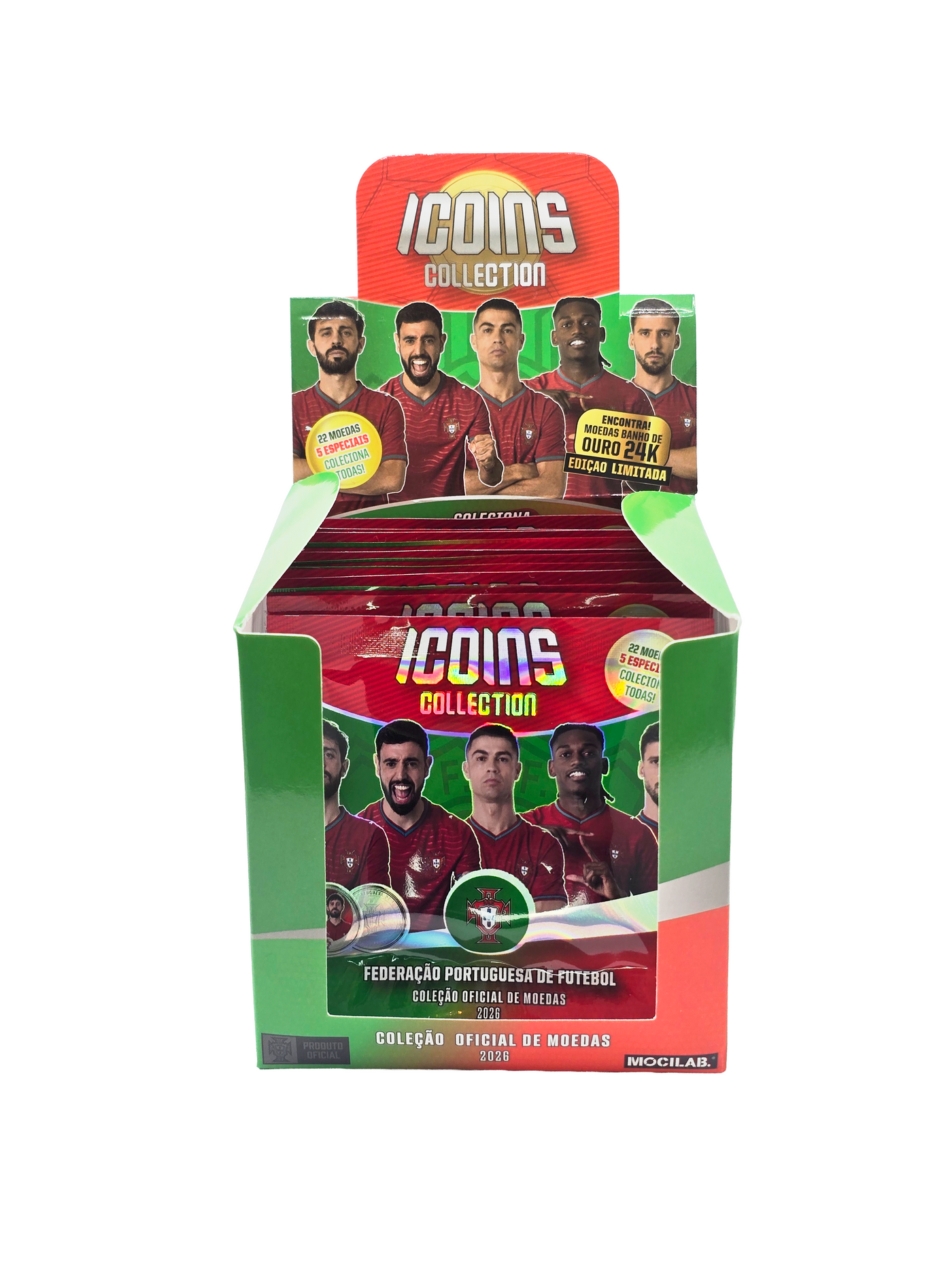 Coleção oficial Icoins - Caixa de 11 moedas - Seleção Portuguesa