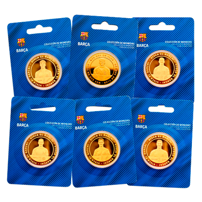IDOLS FC Barcelona Collection Pack – 6 Official Gold Coins
