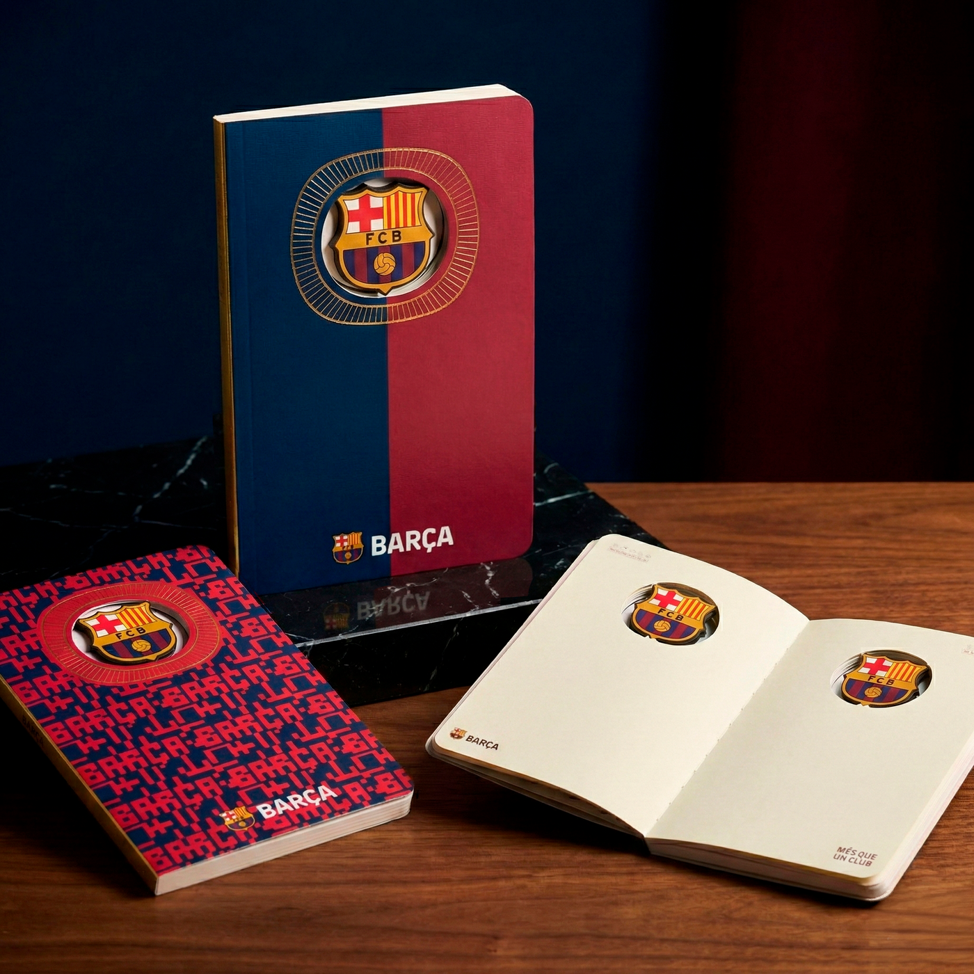 Official 3D FC Barcelona Notebook A6 Shield