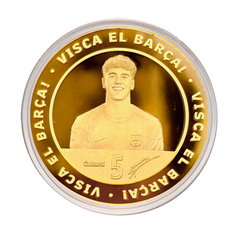 Pau Cubarsí - Official FC Barcelona Collectible Coin Pau Cubarsí Gold