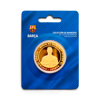 Moeda Oficial FC Barcelona Colecionável Lewandowski Ouro