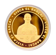 Moeda Oficial FC Barcelona Colecionável Pedri Ouro
