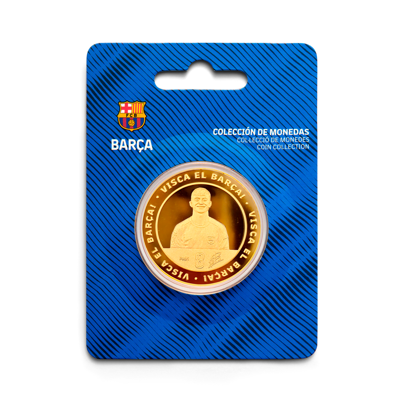 Moeda Oficial FC Barcelona Colecionável Pedri Ouro