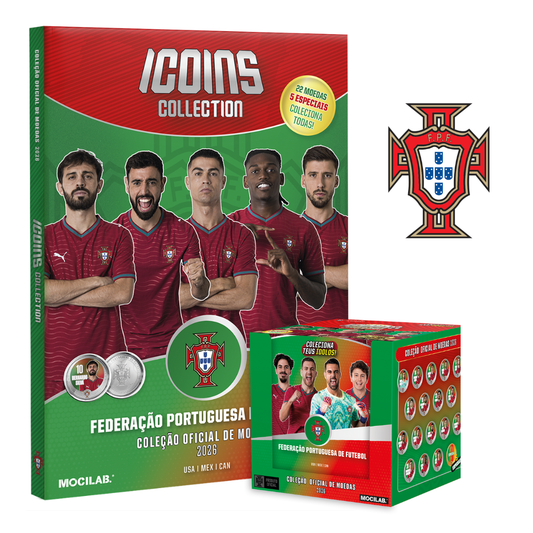 ICoins Collection Pack: Álbum + Caixa de 11 moedas - Seleção Portuguesa