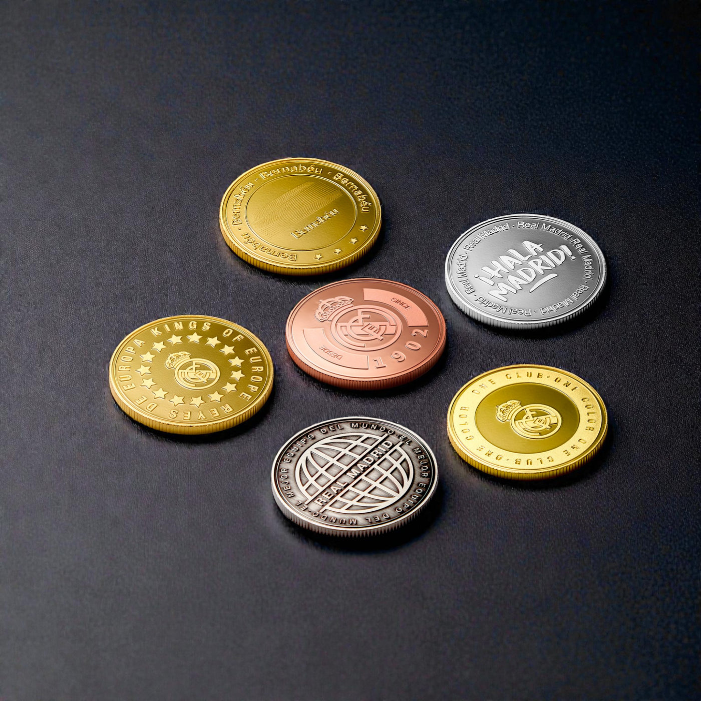 Real Madrid Coins Pack of 5 units.