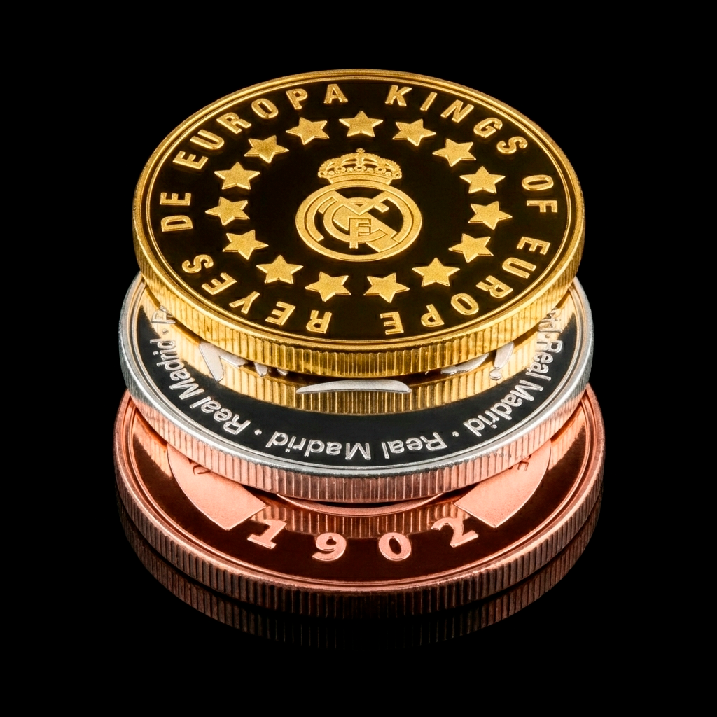 Real Madrid Coins Pack of 5 units.
