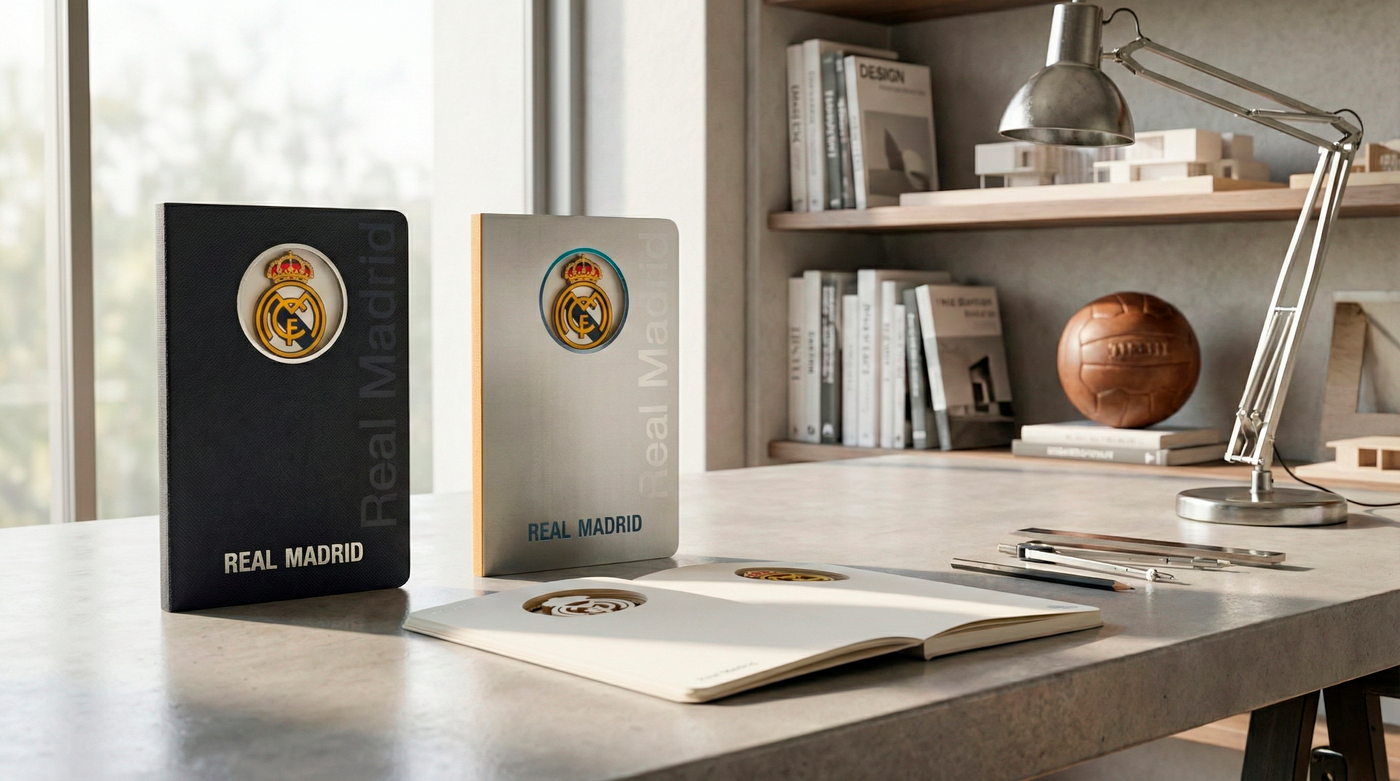 Official Real Madrid 3D Notebook A6 Grey